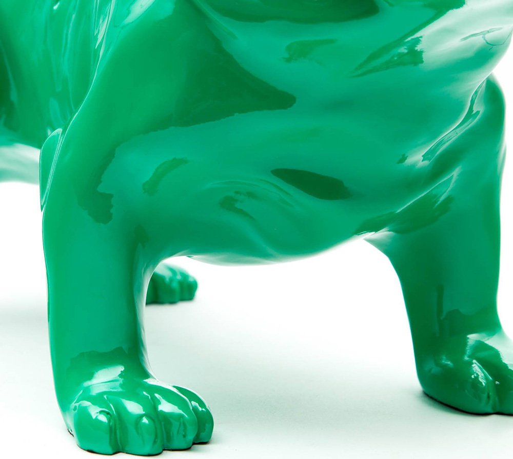 THOT Bulldog verde de poliresina