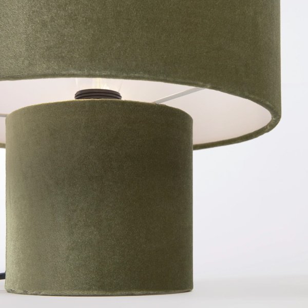 Lámpara de sobre mesa Eastend terciopelo verde