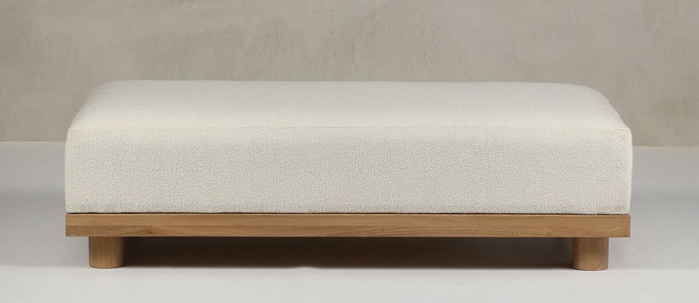 Banco madera roble macizo tapizado Sia