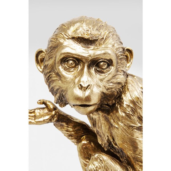 Figura decorativa Mono de circo dorado Kare