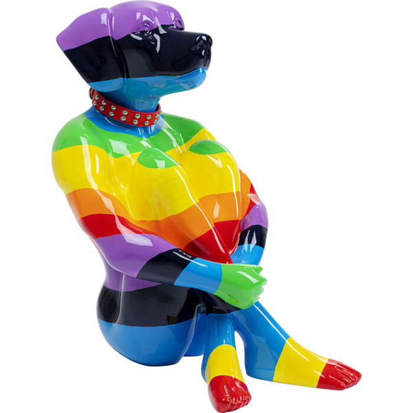 Figura decorativa Perro sentado Arco iris Kare