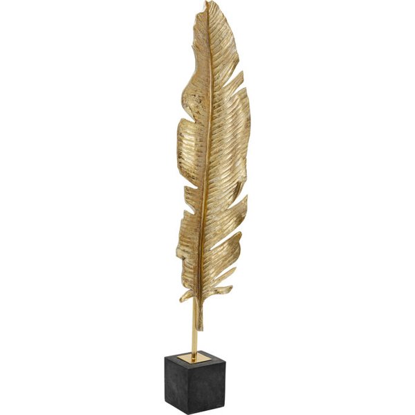 Figura decorativa Pluma dorada