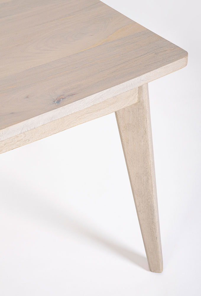 Mesa de comedor rectangular madera natural Sahana