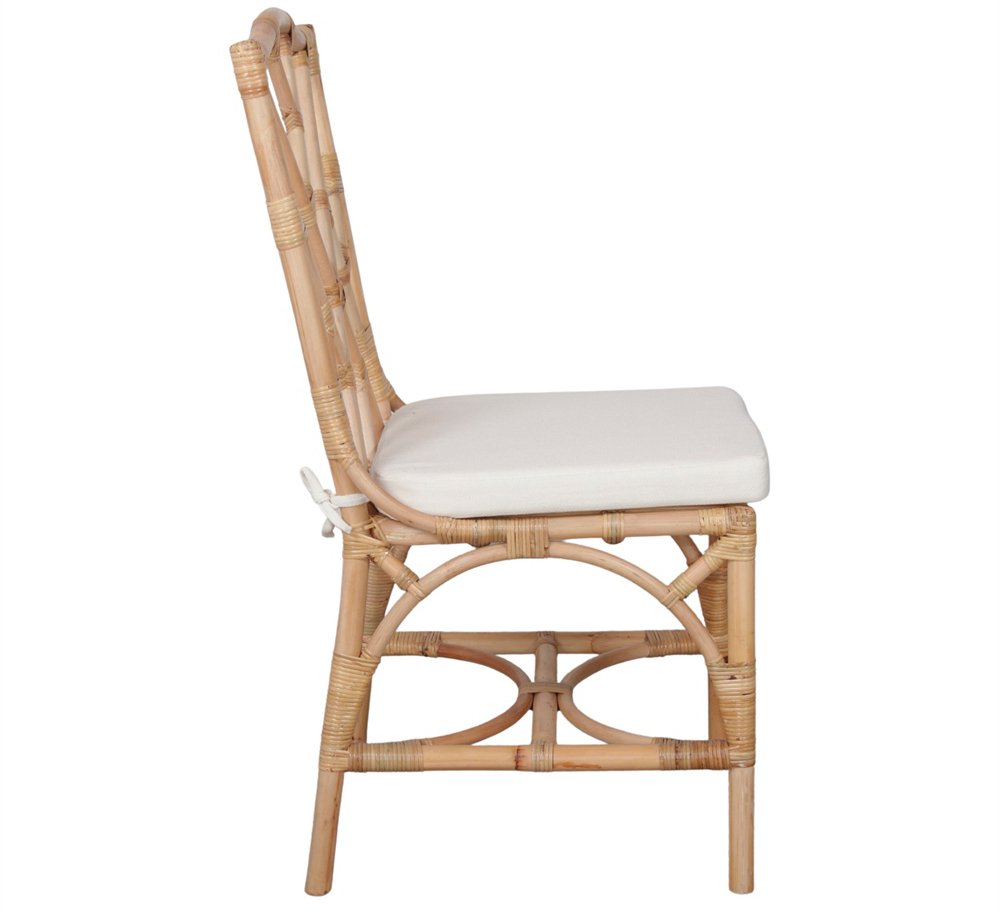 Silla rattán natural Chippendale