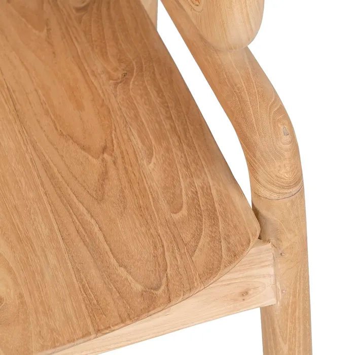 Silla natural madera de teca