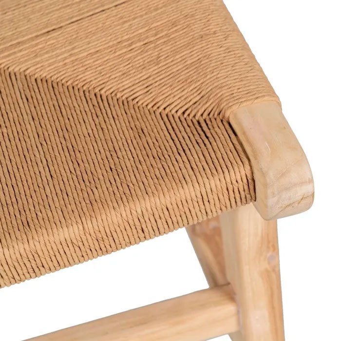 Silla natural madera teca fibra natural Megaton