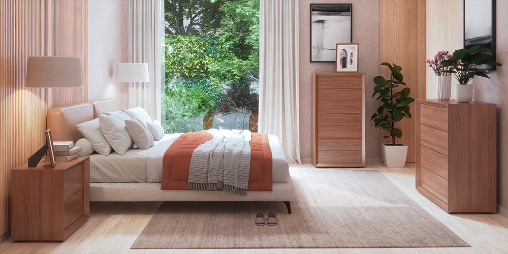 Cabecero y cama tapizada Canaletto