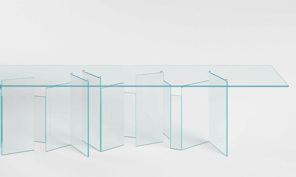 Mesa de comedor cristal Metropolis by Tonelli