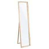 Espejo de vestidor recto de madera blanqueada