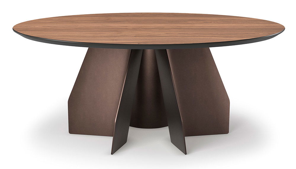 Mesa de comedor redonda madera Senator Cattelan Italia