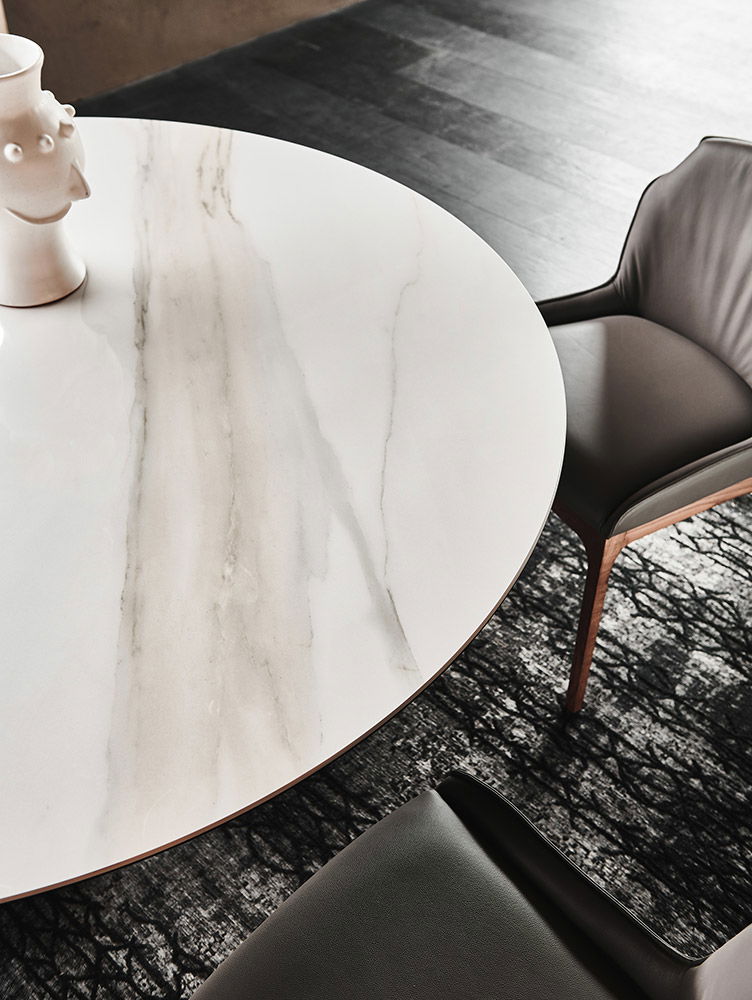 Mesa de comedor redonda keramik Skorpio Cattelan Italia