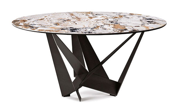 Mesa de comedor redonda keramik Skorpio Cattelan Italia