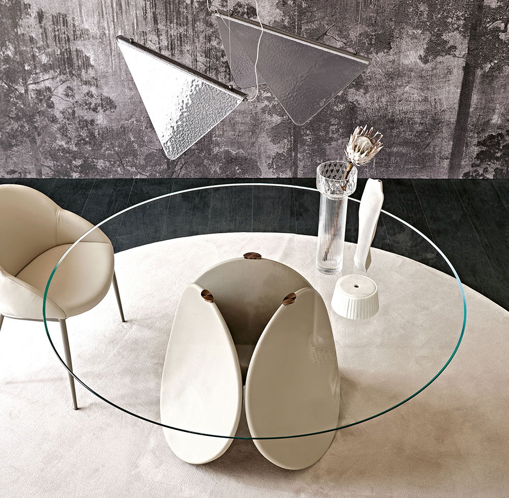 Mesa de comedor redonda cristal Maxim