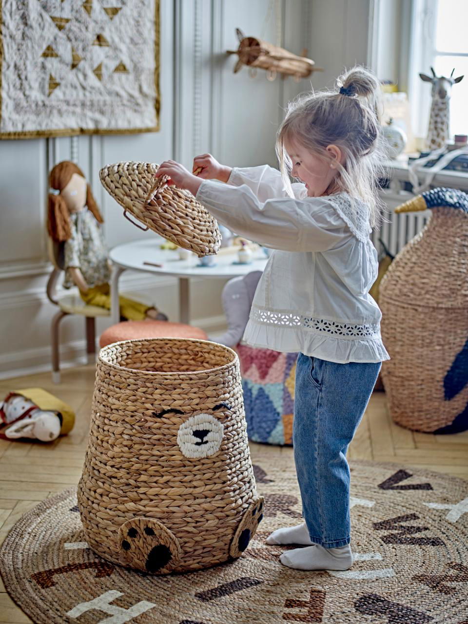 Cesta Timone con tapa Infantil Jacinto de agua