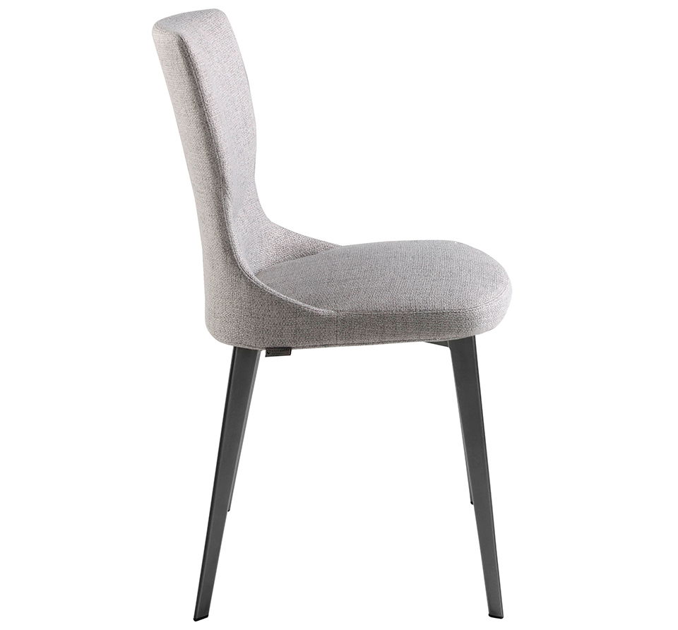 Silla gris claro y acero negro Puglia