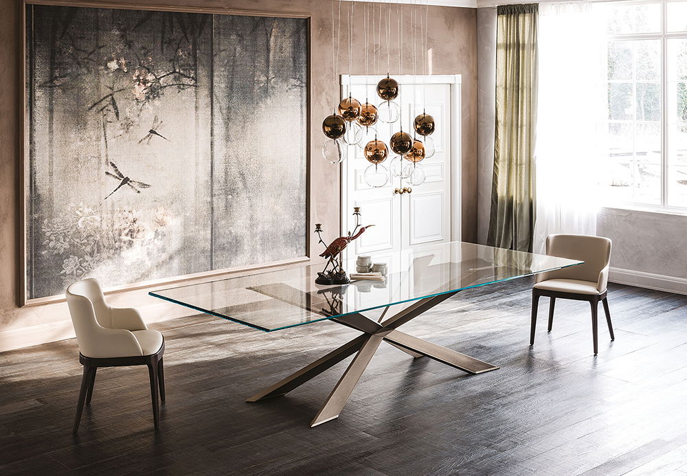 Mesa de comedor cristal Spyder Cattelan