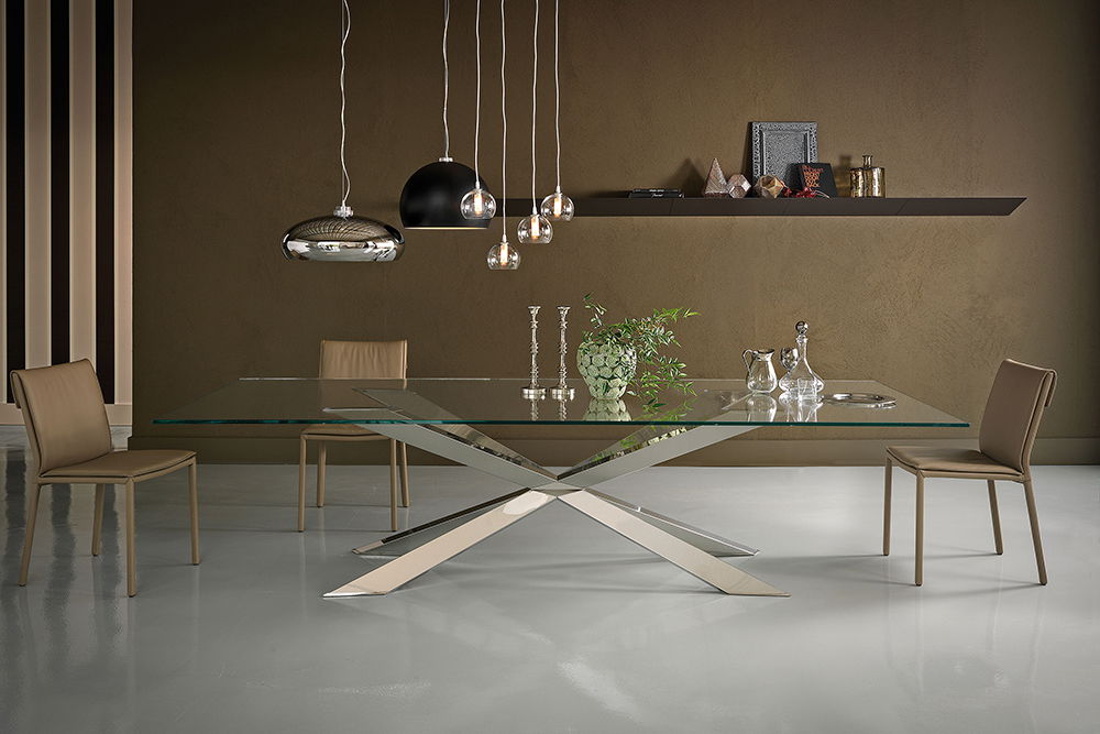 Mesa de comedor cristal Spyder Cattelan