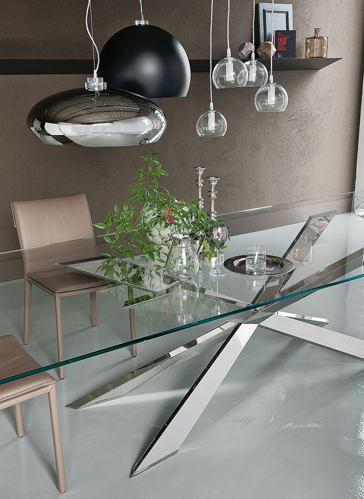 Mesa de comedor cristal Spyder Cattelan