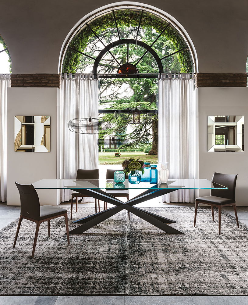 Mesa de comedor cristal Spyder Cattelan