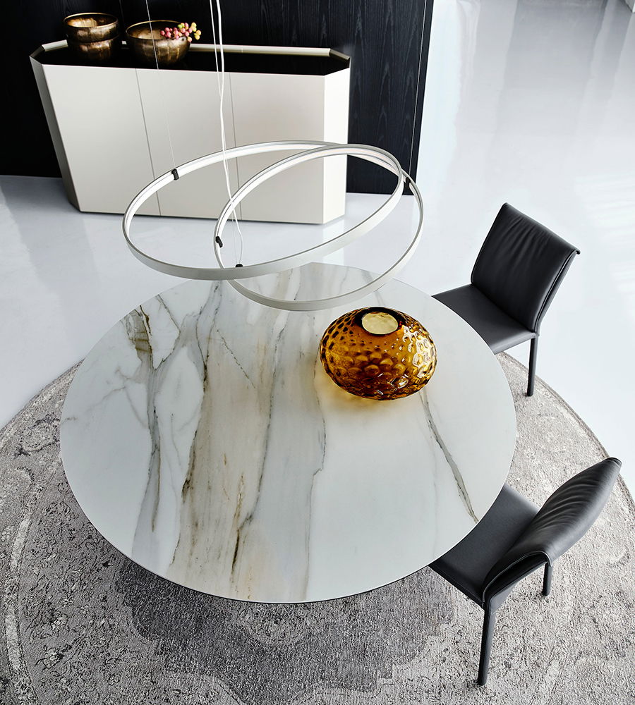 Mesa de comedor redonda keramik Yoda Cattelan