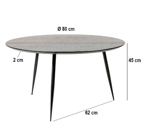 Mesa de centro set de 2 en madera maciza