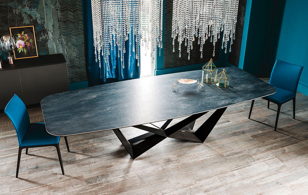 Mesa de comedor de 200 keramik ardesia Skorpio Cattelan