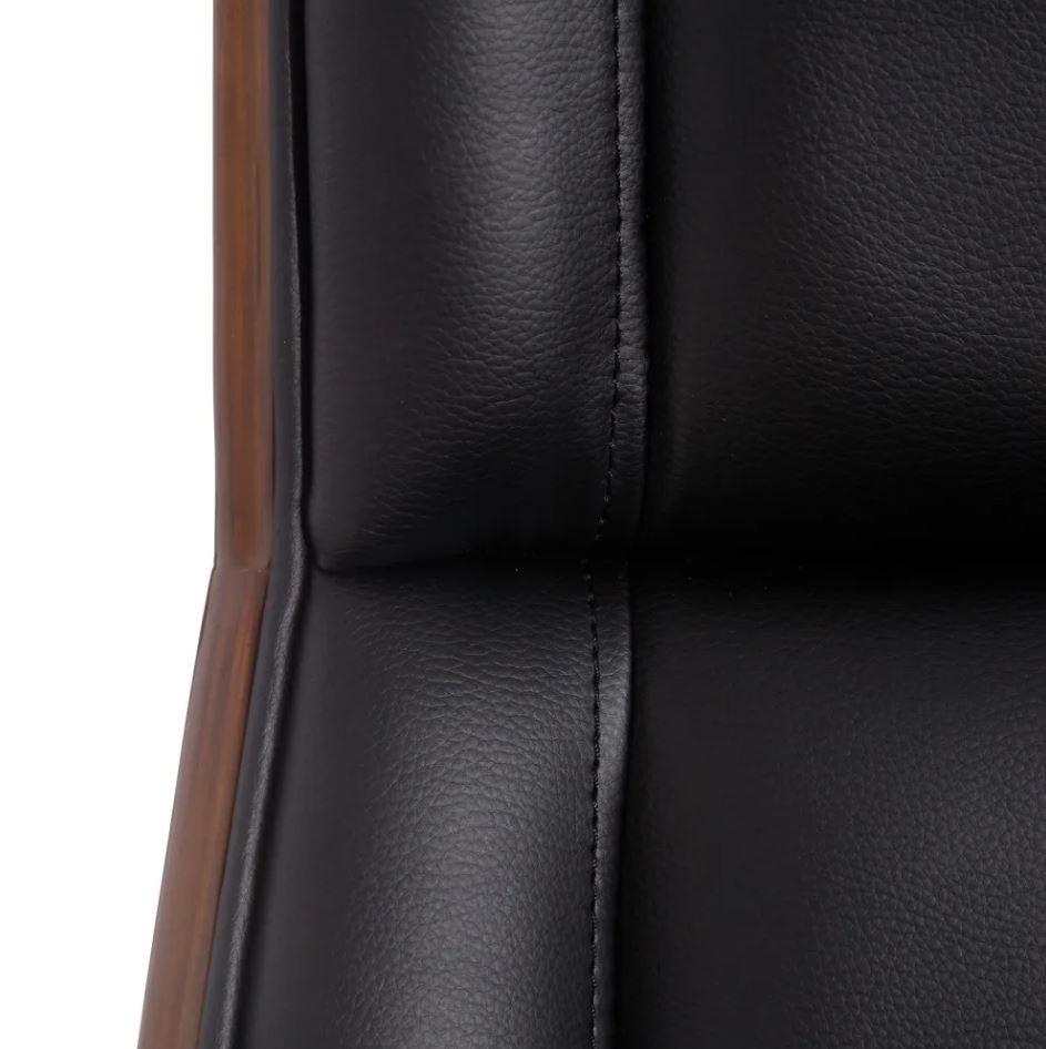 Sillón Ruedas Marrón - Negro Simil Piel