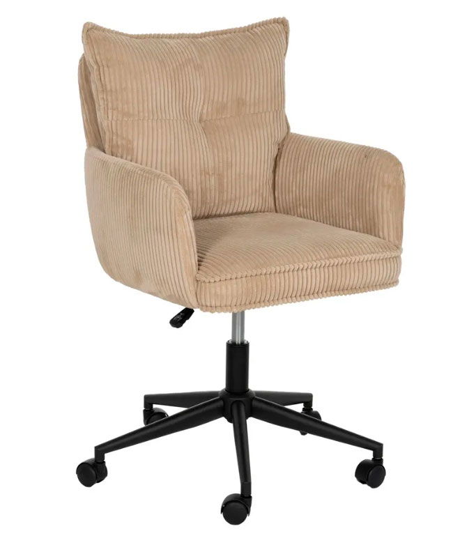 Silla ruedas beige - tejido oficina