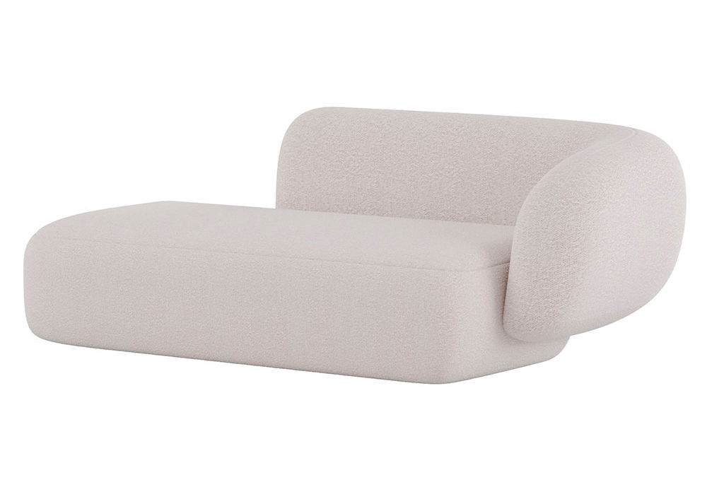 Chaise longue curva tapizada Bianca by Casantini Milano