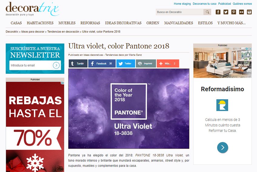Ultra violet, color Pantone 2018