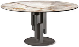 Mesa de comedor redonda keramik Skyline Cattelan