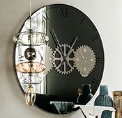 Espejo reloj de diseño Times Cattelan