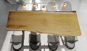 Mesa de comedor madera maciza iroko Arges
