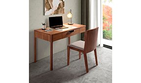Mesa de escritorio de diseño nogal Gabbia