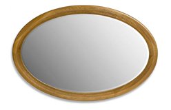 Espejo ovalado madera natural