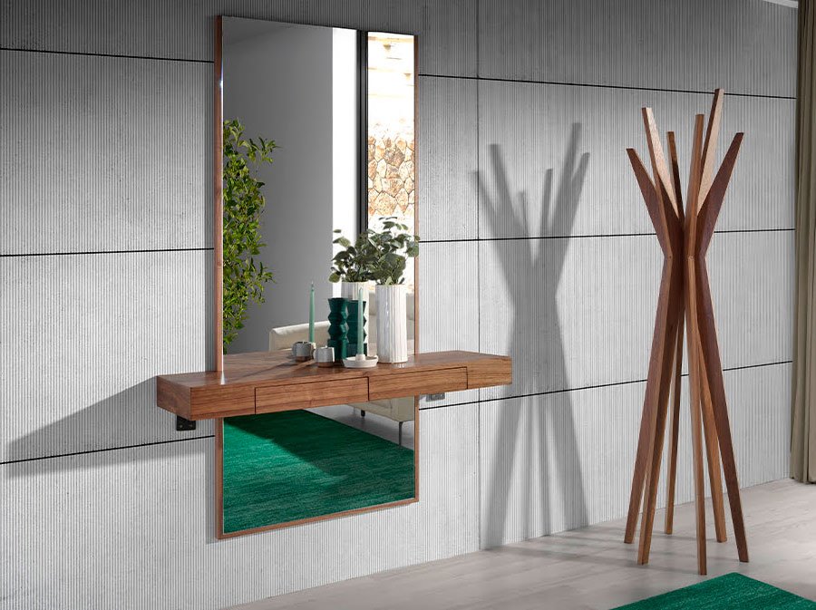 Mueble recibidor de madera con DOS espejos ⬜ a un precio imbatible!!