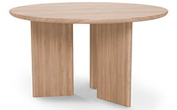 Mesa de comedor redonda roble natural Zen