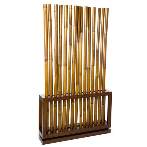 Panel Biombo divisor hecho a mano en bambú natural tropical