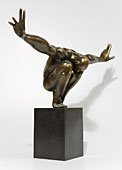 Escultura atleta bronce