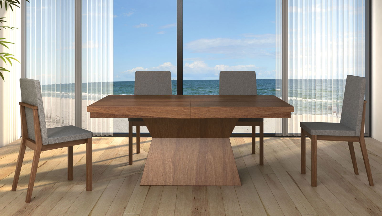 Mesa de Comedor extensible Moderna Alicia
