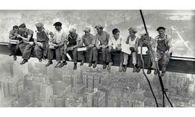 Cuadro canvas new york construction workers