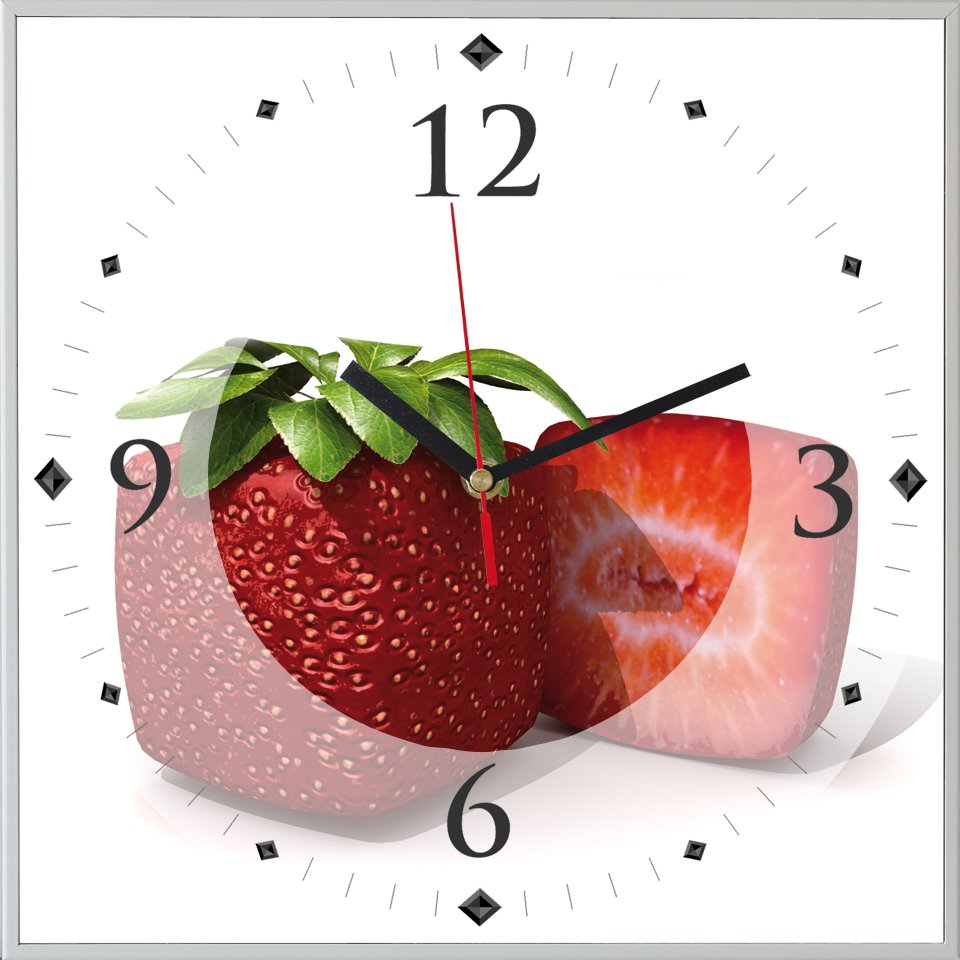 Reloj cuadrado fruit cube II