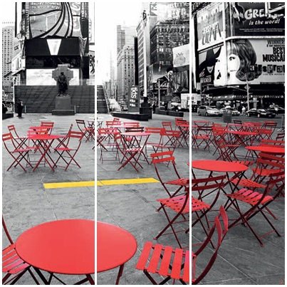 Cuadros Tríos Canvas Time Square-New York