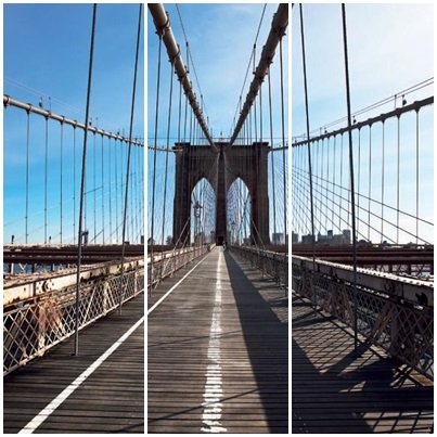 Cuadros Tríos Canvas Brooklyn Bridge New York
