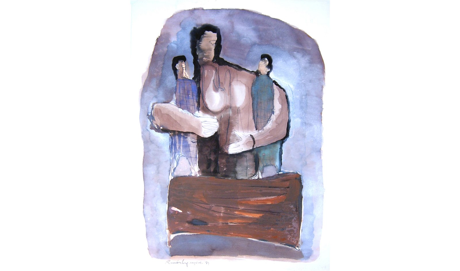 Pintura de Ramón Lapayese Maternidad