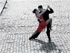 Cuadro canvas couple dancing tango