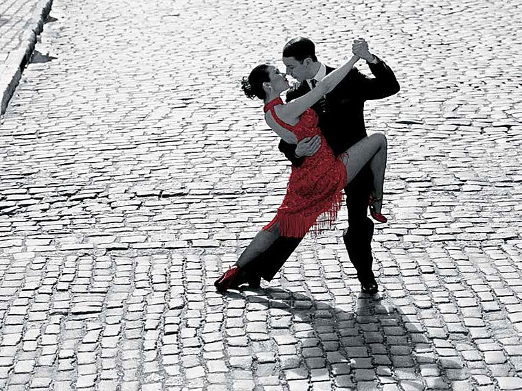 Cuadro canvas couple dancing tango