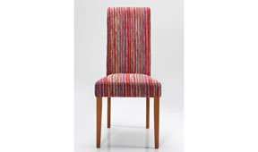 Set 2 sillas vintage rayada rojo
