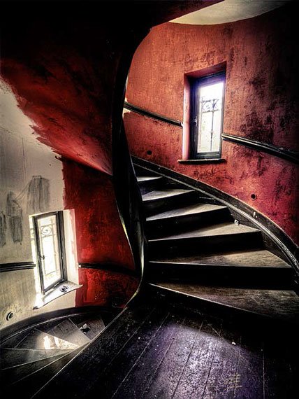 Staircase in abandoned building david pinzer