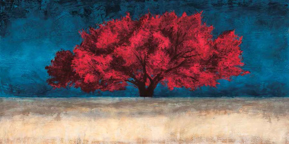 Cuadro canvas red tree